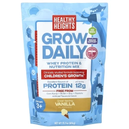 Healthy Heights, Grow Daily, смесь сывороточного протеина и питательной смеси Grow Daily, для детей от 3 лет, ваниль, 616 г (21,7 унции)