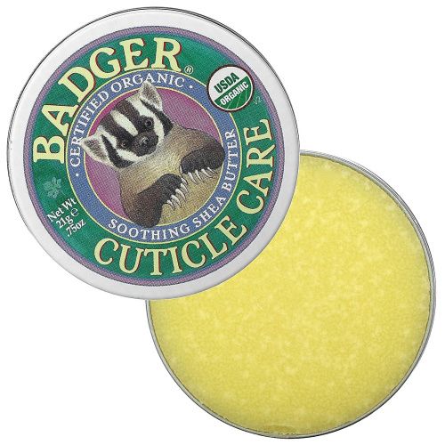 Badger Company, Органический уход за кутикулой, Успокаивающее масло ши, 0,75 унции (21 г)