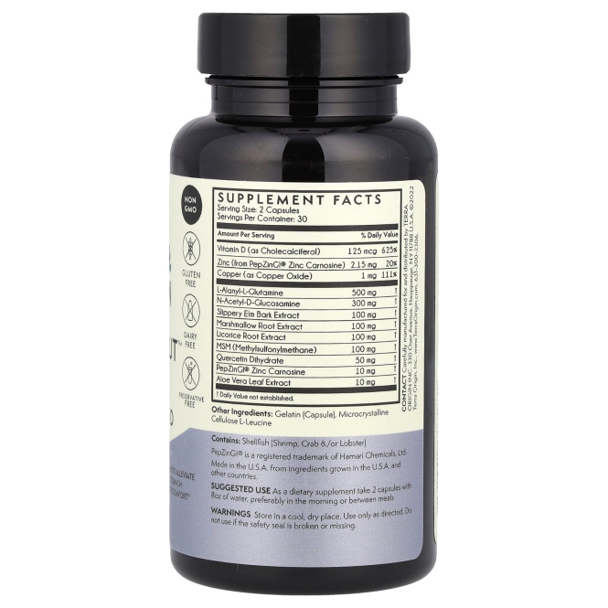 Terra Origin, капсулы для здоровья кишечника с витамином D, 60 капсул