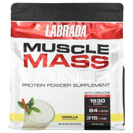 Labrada Nutrition, Средство набора мышечной массы с креатином, ваниль, 2722 г