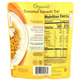 Tasty Bite, Органическая индийская кокосовая тыква, неострая, 285 г (10 унций)