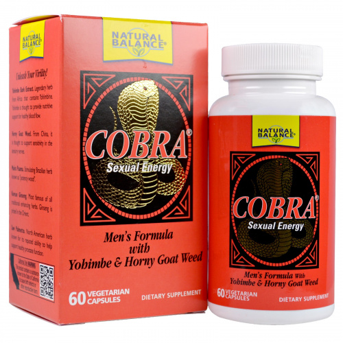 Natural Balance, Cobra, Сексуальная энергия, 60 вегетарианских капсул