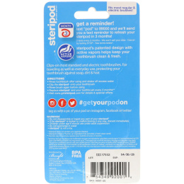 Bonfit America Inc., Steripod, Toothbrush Protector, 4 Pack, 2 Multi Colors Each