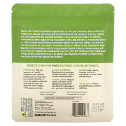 RAPIDFIRE, Matcha Tea, японский зеленый чай, 60 г (2,12 унции)