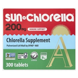 Sun Chlorella, Витамин А (хлорелла), 200 мг, 300 таблеток