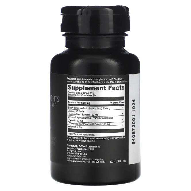 DaVinci Laboratories of Vermont, Преимущества для сна, 60 капсул