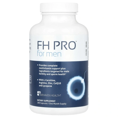 Fairhaven Health, FH Pro для мужчин, добавка для фертильности клинического класса, 180 капсул
