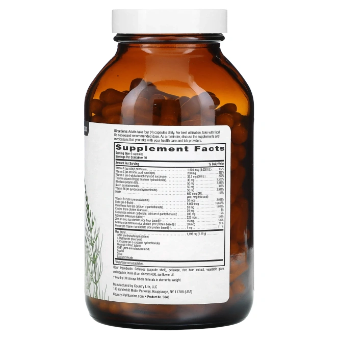 Country Life, Макси-волосы плюс 240 вег капсул