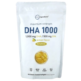 Micro Ingredients, ДГК 1000, со вкусом лимона, 200 капсул, покрытых кишечнорастворимой оболочкой