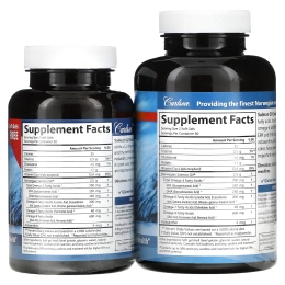 Carlson Labs, Полноценный норвежский лососевый жир Salmon Oil Complete, 120 мягких таблеток + 60 таблеток бесплатно