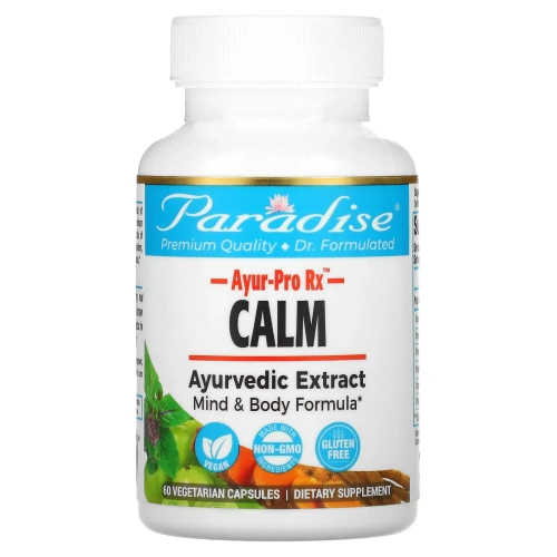 Paradise Herbs, AYRU-Pro Rx, спокойствие, 60 вегетарианских капсул
