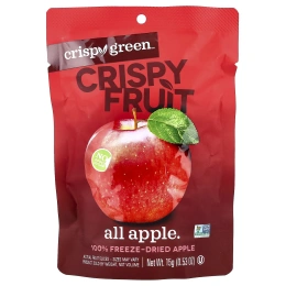 Crispy Green, Crispy Fruit, полностью яблоко, 4 пакетика по 15 г (0,53 унции)