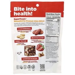 Navitas Organics, Superfood+®, кусочки чиа, со вкусом клубники и арахиса, 227 г (8 унций)