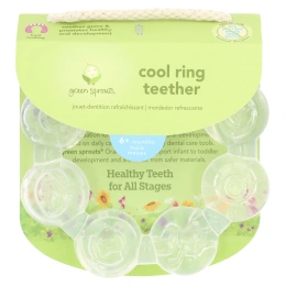 Green Sprouts, Прорезыватель с охлаждающим кольцом, для детей от 6 месяцев, прозрачный, 1 прорезыватель