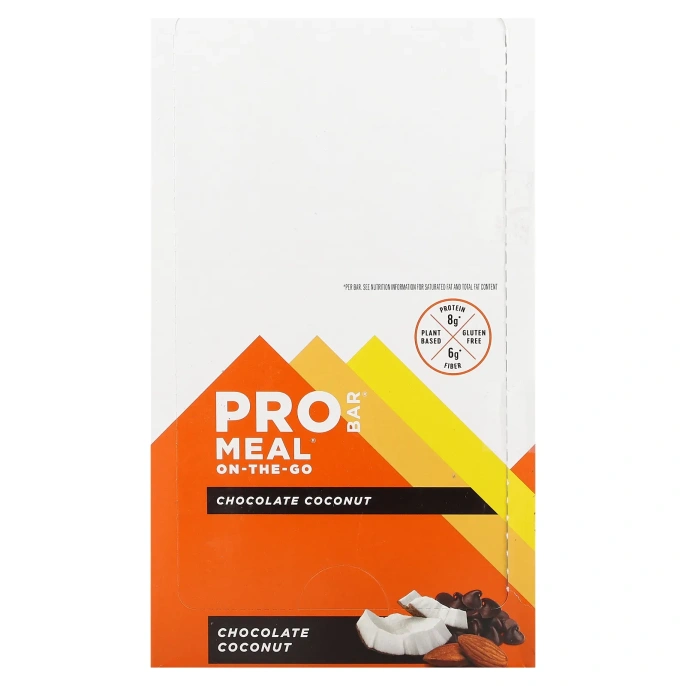 Pro Bar, Meal On-the-Go Батончик Шоколад кокос 12 батончиков