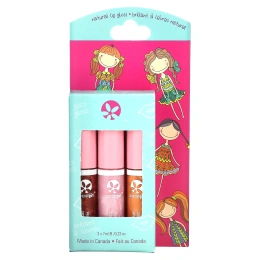 SuncoatGirl, Абсолютно натуральный блеск для губ, Набор из 3 штук, 0,23 унц. (7 мл) Each