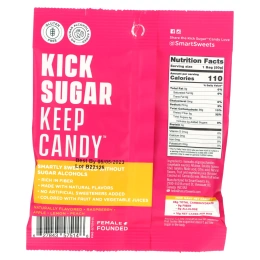 SmartSweets, Fruity, Gummy Bears,  Raspberry, Apple, Lemon, Peach, 1.8 oz (50 g)