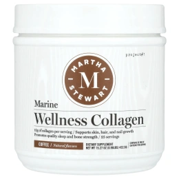 Martha Stewart Wellness, Морской оздоровительный коллаген, кофе, 432,5 г (15,27 унции)