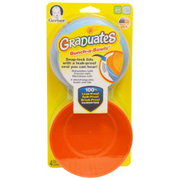 NUK, Миски Gerber Graduates Bunch-a-Bowls, 4 миски и крышки
