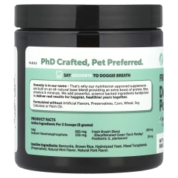 Pet Honesty, Стоматологический порошок Fresh Breath, для собак, мята, 150 г (5,29 унции)