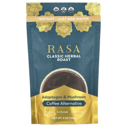 Rasa, Кофе с адаптогеном и грибами, растворимый, классическая травяная обжарка, 144 г (5 унций)