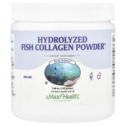 Maxi Health, Hydrolyzed, порошок из рыбьего коллагена ™, 155 г (5,46 унции)