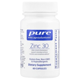 Pure Encapsulations, Цинк 30`` 60 капсул