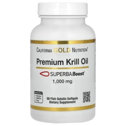 California Gold Nutrition, SUPERBABoost®, масло криля премиального качества, 1000 мг, 60 капсул