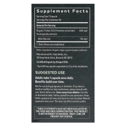 Gaia Herbs, трутовик разноцветный, 40 веганских капсул