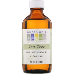 Aura Cacia, 100% чистое эфирное масло чайного дерева, 4 жидкие унции (118 мл)