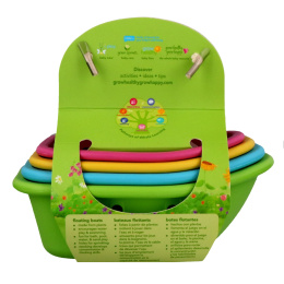 i play Inc., Green Sprouts, Sprout Ware, лодочки, для малышей от 6 месяцев, 4 шт