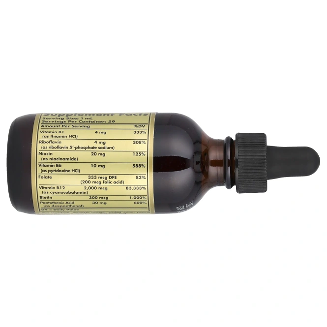 Solgar, Подъязычная форма жидкого витамина B-12, 2000 мкг, 2 жидких унции (59,2 мл)