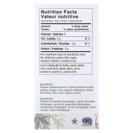 Uncle Lee's Tea, органический бамбуковый чай, лимон и имбирь, без кофеина, 18 чайных пакетиков, 28,8 г (1,02 унции)