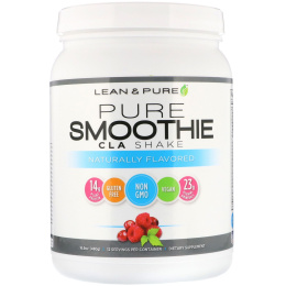 Lean & Pure, Чистый смузи, шейк с конъюгированной линолевой кислотой (CLA), с добавлением натуральных ароматизаторов, 480 г