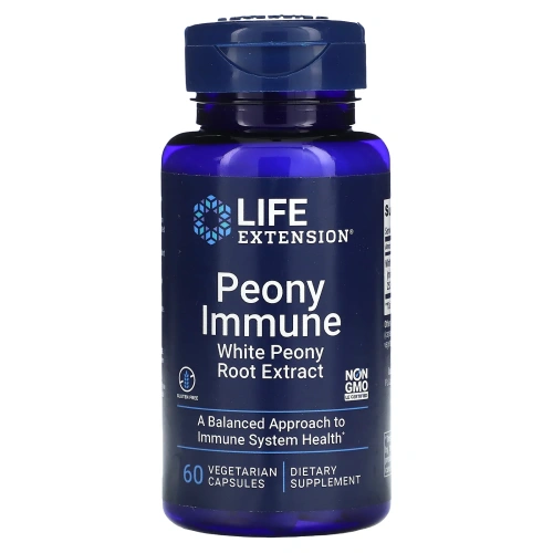 Life Extension, добавка с пионом для укрепления иммунитета, 60 вегетарианских капсул