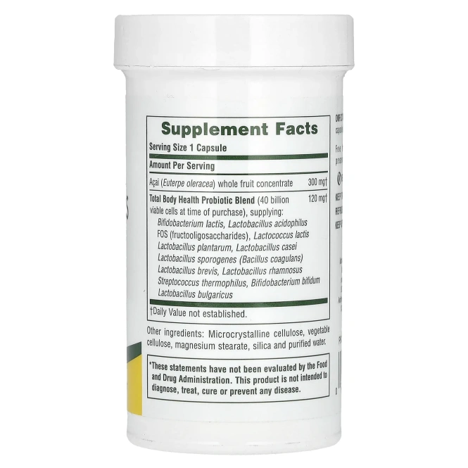 Nature's Plus, Ультрапробиотики, 40 млрд жизнеспособных клеток, 60 вегетарианских капсул