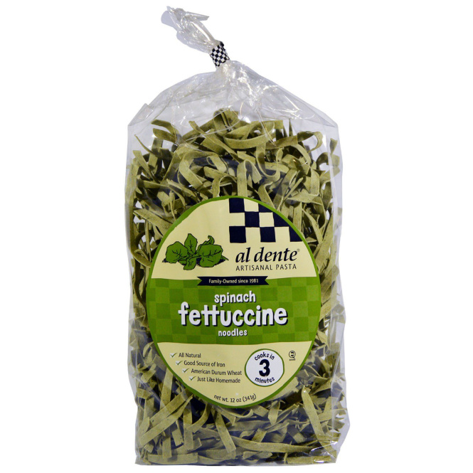 Al Dente Pasta, Spinach Fettuccine, 12 oz (341 g)