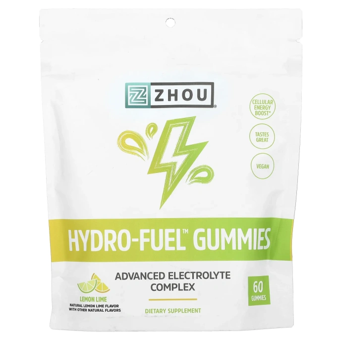 Zhou Nutrition, Водные жевательные таблетки, лимон и лайм, 60 жевательных таблеток