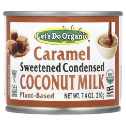 Let's Do Organic, Let's Do Organic®, сгущённое кокосовое молоко с сахаром, карамель, 210 г (7,4 унции)