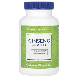 The Vitamin Shoppe, комплекс с женьшенем, 120 растительных капсул