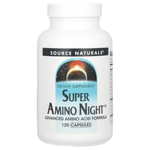 Source Naturals, Супер Амино Ночь, 120 капсул