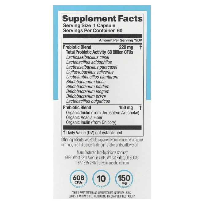 Physician's Choice, 60 Billion Probiotic®, 60 капсул