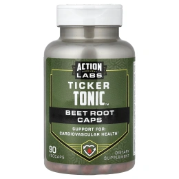 Action Labs, для мужчин, Ticker Tonic™, корнеплод свеклы, 90 растительных капсул