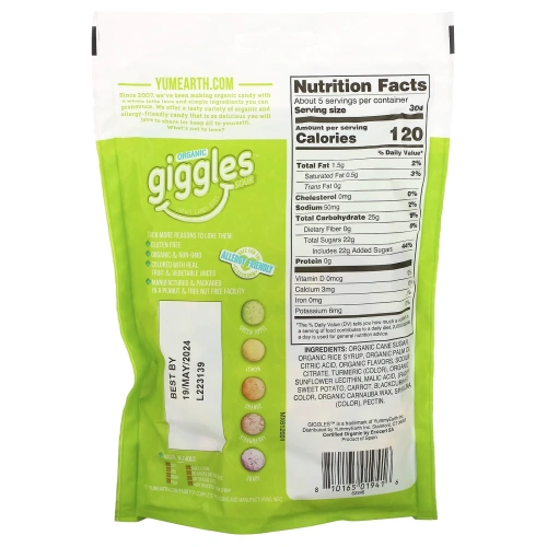 YumEarth, Organic Giggles Sour, 5 oz (142 g)