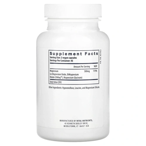 Vital Nutrients, Triple Mag, 250 мг, 90 вегетарианских капсул