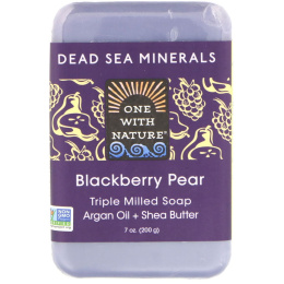 One with Nature, Тройное рифленое мыло, ежевика груша, 200 г (7 унций)