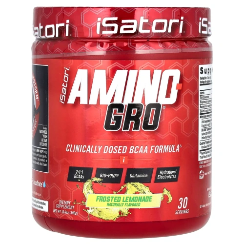 Isatori, Amino-Gro, глазированный лимонад, 300 г (10,6 унции)
