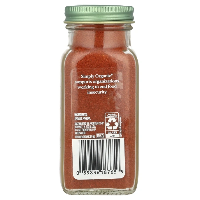 Simply Organic, Паприка, 84 г (2,96 унции)