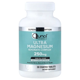Qunol, Ultra Magnesium, 250 мг, 30 таблеток, покрытых оболочкой