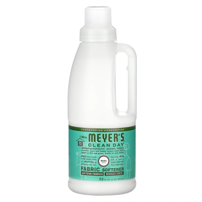 Mrs. Meyers Clean Day, Смягчитель для стирки, запах базилика, 32 жидких унций (946 мл)